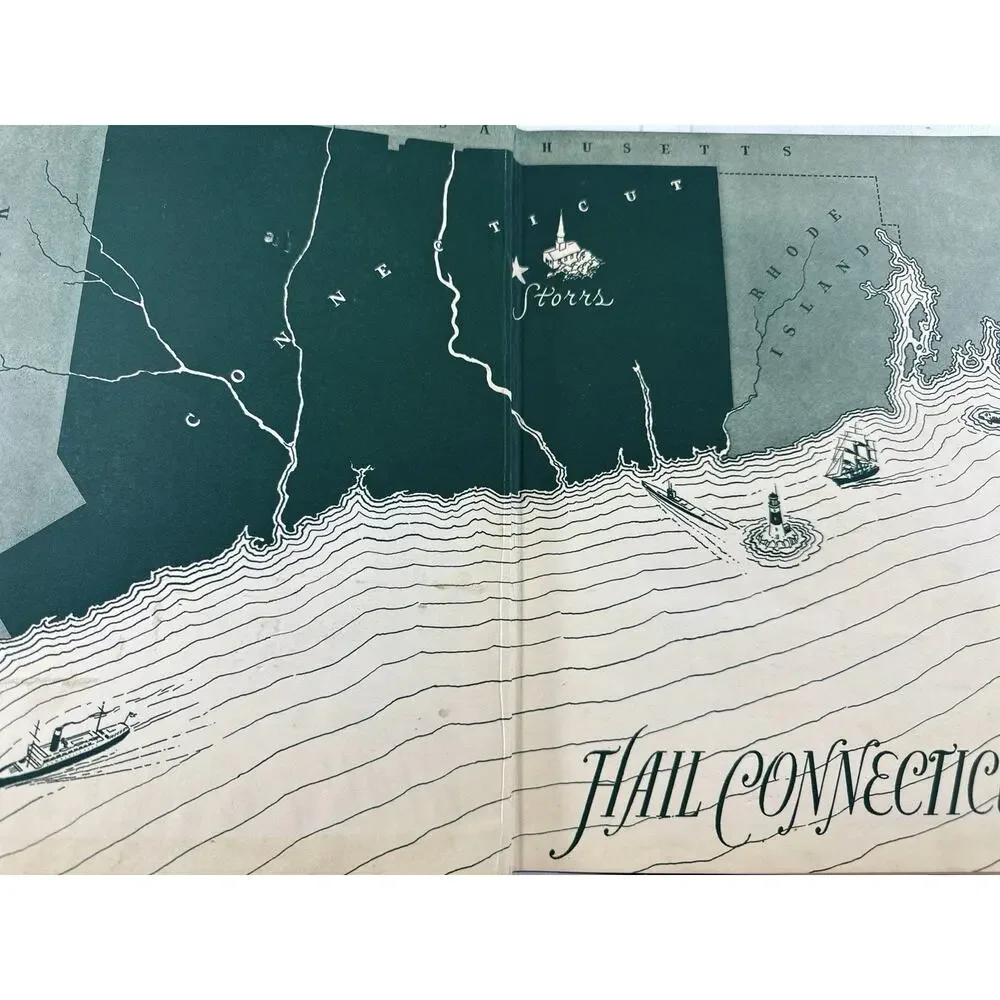 Vintage 1939 Nutmeg Connecticut State College Yearbook Storrs CT Signed